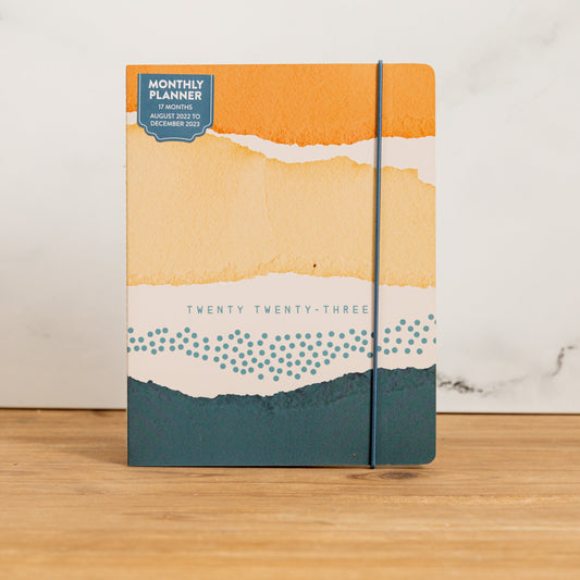 2023 Monthly Planner - Torn Paper Pattern